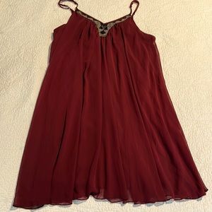 NWOT Express Maroon dress